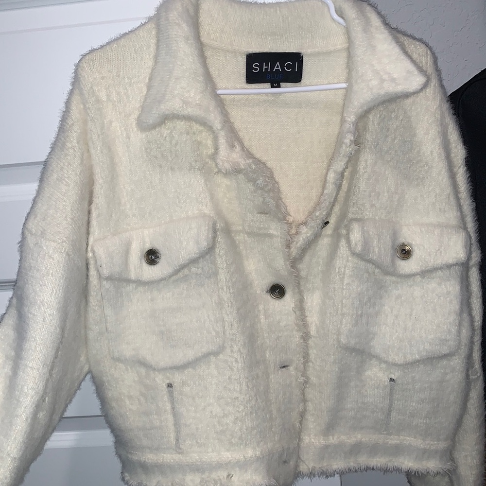 Cream Button Up Coat